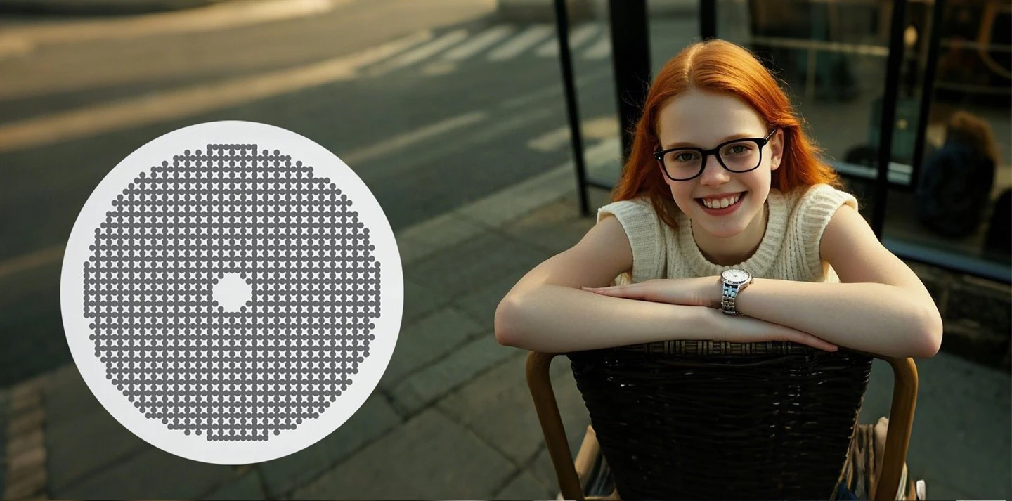 Gitterarray linse
