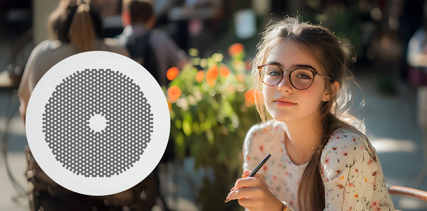 Gitterarray plus linse